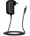 24V AC DC Power Adapter Charger For Robot Vacuum Models RHD30W240100 RH030W240100, black with cable and plug, side view