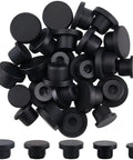 Dope 30 Piece Silicone Stopper Assortment Kit With Five Sizes For Bottles Pipes Flower Pots Flexible Rubber Hole Plugs Waterproof T-Type Button End Covers Black, black silicone stoppers assorted sizes