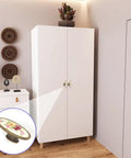 White wardrobe with Ceramic Cabinet Handles Antique Brass Pulls Vintage Drawer Knobs For Kitchen Cupboard Bar Pastoral European Style Flower Door Hardware For Dresser Closets Wardrobe And Furniture With Timeless Retro Vibe, rose motif.