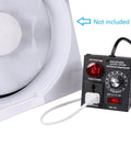 High Performance Variable Speed Controller For DIY Enthusiasts, SCR Voltage Regulator, black, next to a white fan case.