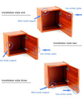 Heavy Duty Magnetic Door Catch Set 40 Lbs Pull Strong Magnet Cabinet Latches installation styles shown on wooden cabinets
