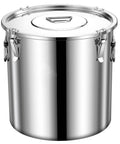 Heavy Duty 304 Stainless Steel Food Dispenser Airtight Kitchen Canister For Bulk Rice Flour And Coffee Beans. Sturdy tin with lid.