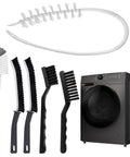 Get That Crisp Laundry Glow With This Washing Machine Cleaning Brush Kit Built For Top Load And Front Load Washers To Slap Off Grime And Reach Those Tight Crevices Easily Without Breaking A Sweat On Your Next Chore. A collection of cleaning brushes including specialized tools for washing machines.
