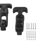 Heavy Duty Rubber T Handle Draw Latch 2 Pack with mounting hardware for cooler lid lock on boats and golf carts