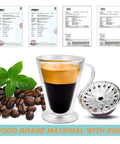 Coffee cup and capsule with Aluminum Foil Lids For Reusable VertuoLine Coffee Capsules 64mm Compatible With Nespresso VertuoLine Machines
