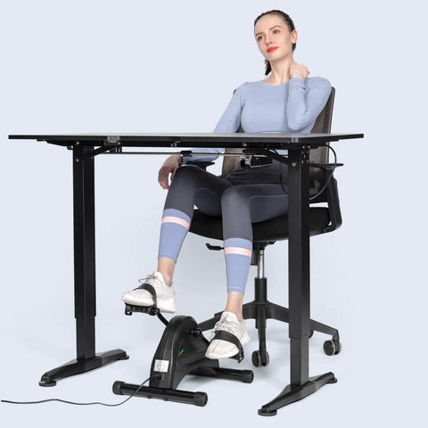 Motorized Under Desk Bike Pedal Exerciser For Seniors And Rehab Training With 6 Levels Of Resistance, Ideal For Arm Or Leg Fitness, Physical Therapy, And Circulation Boost, Quiet Compact Design For Home Or Office Use