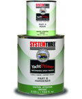 Pennant Epoxy Primer 1 Gallon Kit For Marine Topsides Durable Exterior Finish Easy To Apply By Brush Roller Or Sprayer Above Or Below Waterline Boats Today, featuring cans of Part A Resin and Part B Hardener.