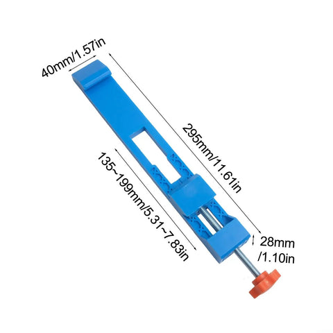 Electric Circular Saw Milling Positioning Clamp with Adjustable Base Guide, blue ABS material, 135-199mm length for precision cutting