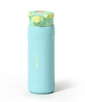 24 Oz Insulated Stainless Steel Water Bottle With Straw Sky Blue Double Wall Vacuum Insulation, lid visible, BPA Free design.