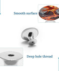 Fire Phoenix 1.1 Inch Cabinet Knobs Set Of 2, smooth stainless steel aluminum alloy handles with deep hole thread