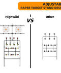 Versatile Three-Section Detachable Air Gun Target With Adjustable Paper Stand design comparison vs other target