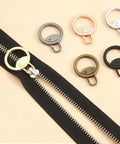 Detachable Metal Zipper Pull Replacement For Suitcases Luggage Backpacks And Jackets Gold Zip Slider Extender Handle showing various colors