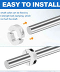 Two Pack Shaft Collar Set With Half Inch Bore Built Tough Heavy Duty Double Split Design on shaft, aluminum clamp