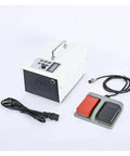 CNC Rotary Table Positioner With Speed Control Foot Pedal Controller For Fourth Axis Seam Welding, includes controller and foot pedal.
