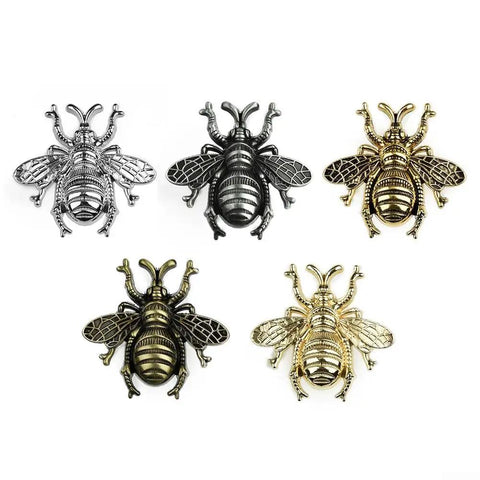 Bee Shaped Brass Wardrobe Knob And Cabinet Pull Handle For Cabinets And Drawers Single Hole Mount Silver Finish Durable Zinc Alloy Construction Kitchen Cupboard Door Accent Cute Bee Design For Modern Homes with various finishes
