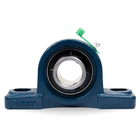 UCP206-20 Pillow Block Bearing Set Two Pack 1 1/4 Inch Bore Flange Mounted With Solid Cast Iron Base Self Alignment