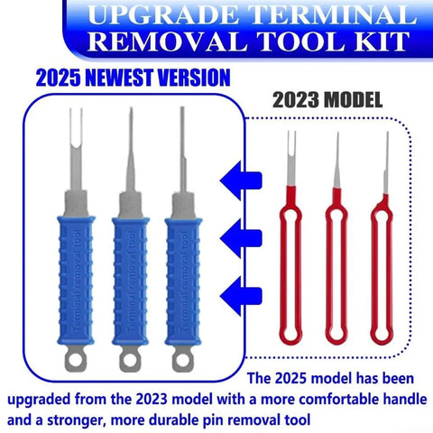Comparison of 2025 and 2023 models of 36 Piece Terminal Pin Removal Tool Kit With Housing For Electrical Connectors And Wire Extraction Tasks Auto Depinning Tools For Safe And Precise Terminal Release And Easy Wire Prep.