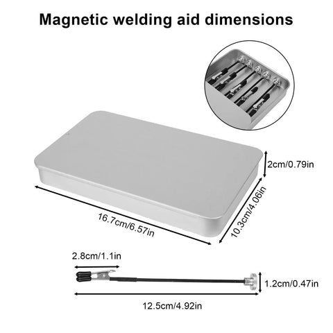 Dimensions of Magnetic Helping Hands Soldering Kit With 10 Flexible Clip Arms And 1 Iron Box Station