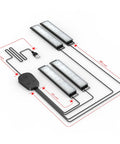 Car Interior LED Lights With App Control And DIY Mode Lit Multicolor Under Dash RGB Lighting Kit layout with dimensions