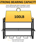 Power Tool Organizer Wall Mount For Garage Storage with strong bearing capacity, holds up to 100 lbs, heavy-duty steel construction.