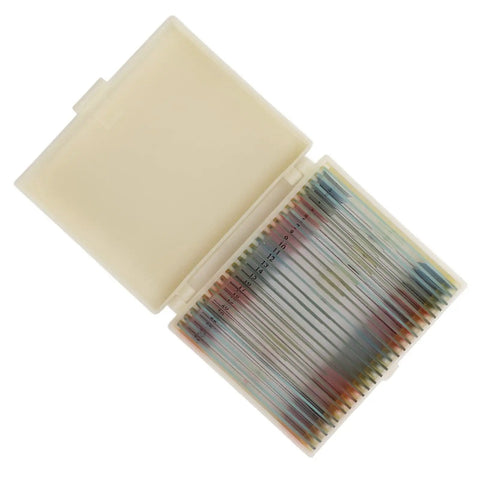 Clear Glass Microscope Slides With 25 Prepared Specimens For High Definition Biology Study Easy To See Tissues Kid Safe Lab Ready