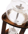 Slick Portable Cold Brew Coffee Maker Tower Featuring Adjusted Drip Speed And Generous 600 ML Size crafted from glass and wood.