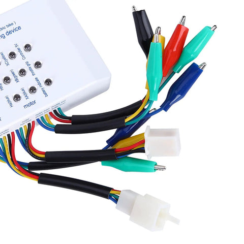 Rugged DIY Friendly Brushless Motor Controller Tester For E Bikes And Electric Scooters with multicolored wires
