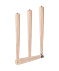 Round Taper Furniture Legs 16 Inch, 4 Pack, Self Leveling Quick Mount Wood Legs with 5/16 Inch 18 Hanger Bolt, Unfinished