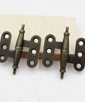 Top Notch Vintage Metal Cabinet Door Hinges Four Pair Heavy Duty Antique Wardrobe Cupboard Hardware For Closets And Bookcases With Tough As Nails Build And Zero Hassle Install, showing rustic steel hinges.