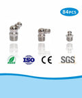Nifty 84 Piece Metric Grease Fittings Kit With M6 M8 M10 Zerk Fittings, Straight 45 Degree And 90 Degree Nipples, Heavy Duty