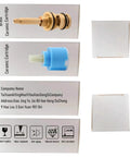Two Pack Brass Ceramic Disc Faucet Cartridge Replacement With 20 Spline Stem Fits Hot And Cold Taps For Bathroom And Kitchen