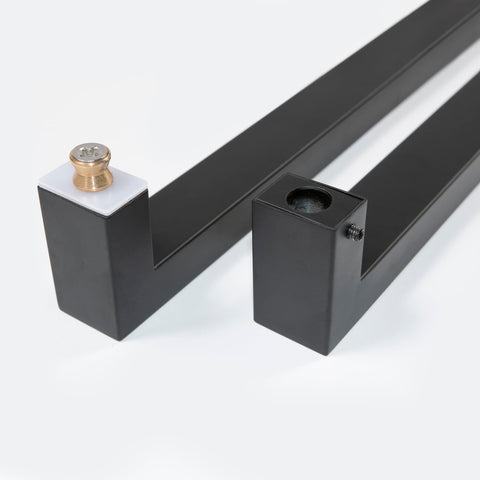 Stainless Steel Door Handle Bar Pull For Interior Exterior Doors And Sliding Barn Shower Glass Doors Modern Black Finish 60 Inch