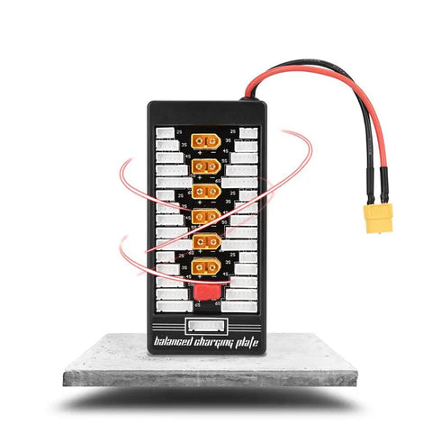 Fast Lane Parallel Charging Board For RC Drones And Racing Models, Balances 2S-6S LiPo Batteries At Once With XT60 Connector