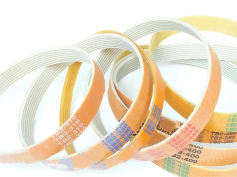 Built To Last Timing Belt For TB2 Series 310 330 345 360 380 400 430 Motors with Ten Rib 20mm Pitch shown in various colors