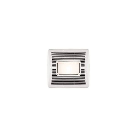 Dope Ventilation Fan With Light For Rooms Up To 105 Sq Ft, 110 CFM Quiet Exhaust, 1.3 Sones, White Finish, ceiling-mounted view