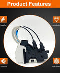 Heavy Duty Power Door Lock Actuator For Kia Soul 2014 To 2019 And Soul EV 2015 To 2019 Front Left Driver Side showing features with connectors.
