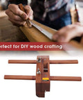 Badass Double Handle Hand Plane Built From Solid Rosewood And Fitted With A Razor Sharp Steel Blade showing usage during wood crafting.