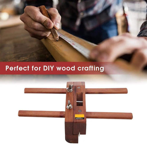 Badass Double Handle Hand Plane Built From Solid Rosewood And Fitted With A Razor Sharp Steel Blade showing usage during wood crafting.