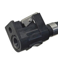 Close-up of a quick connector on an Outboard Fuel Line Hose 8Mm With Quick Connectors And Primer Bulb For Yamaha Outboard Motor 6.5 Ft Replacement.