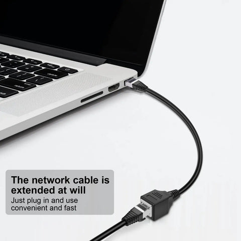 Two Pack Ethernet Extension Cables Cat6 Patch Cord 1 Ft RJ45 Male To Female Network Cable for laptop connection
