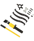 Heavy Duty 5 Ton Hydraulic Gear Puller Rock Solid Three Jaw Wheel Bearing Extractor kit with yellow handle and black puller arms.