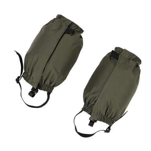 Adjustable Nylon Snow Gaiters For Men And Women, Waterproof Breathable Leg Covers, outdoor snow shield in olive green color