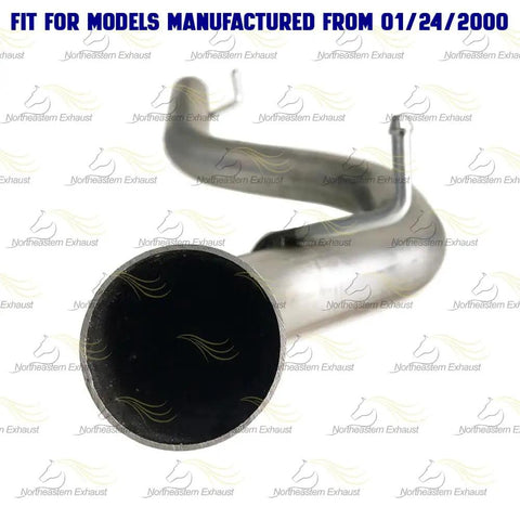 Exhaust Muffler Tail Pipe For Jeep Wrangler 2000 2006 4.0L Drop In Replacement Stainless Steel Direct Fit end view