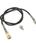 4500 PSI DN2 Microbore Hose 36 Inch Long Fast Fill Quick Connect Air Hand Pump Charging Includes Black Strain Relief Stainless Male Female Steel Ends coiled