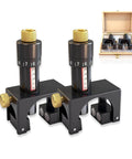Two Piece Magnetic Planer Blade Setting Jig Gauge Set For Woodworking Tools with storage case and adjustable gauges