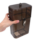 Heavy Duty Outdoor Ev Charger Socket Case Weatherproof Plug Protector Built Tough Rain Shield Box held in hand.