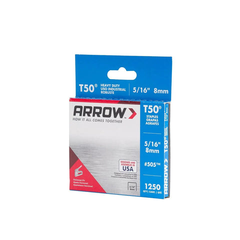 Box of Tough As Nails Staples For Upholstery And Construction, 5/16 Inch Leg, 3/8 Inch Crown, 1250 Pack, Ideal For Insulation, Grey