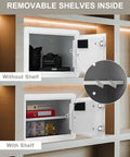 Small 1.2 Cu Ft Safe Box With Digital Keypad And 2 Bolt Anti Theft Locks Reinforced Steel Safe With Removable Shelf in closet