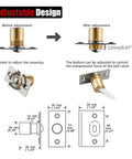 Stainless Steel Closet Door Ball Catch Hardware Kit With Adjustable Ball And Strike Plate Brushed Satin Finish 2 Pack diagram