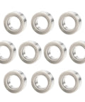 Twelve metal shielded ABEC-5 miniature ball bearings, 4x7x2.5 mm, arranged in grid.